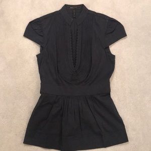 BCBG MaxAzria Navy Blouse